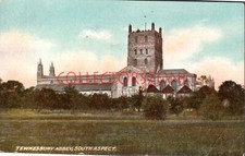 Tewkesbury Abbey South Aspect Printed Postcard unposted corner crease