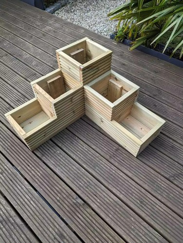 Three tier corner planter - three,