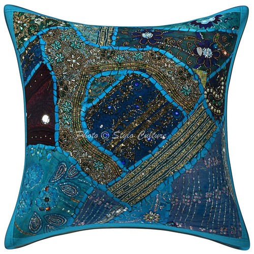 Beaded cushion cover boho - cover,