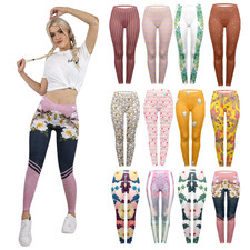 kukubird Printed Patterns Women's Yoga Gym Fitness Running Pilates 6-12 Legging