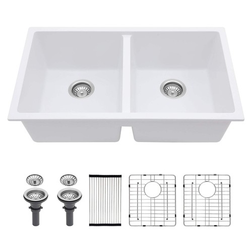 White granite composite double - white,