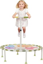 Kid Trampoline 40'' Foldable Noise-Free Jumping Anti-slip Mat Safety Handrail