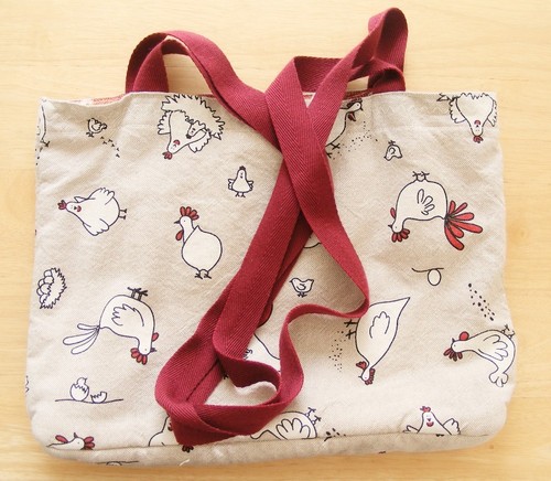 Handmade fabric tote - handmade,