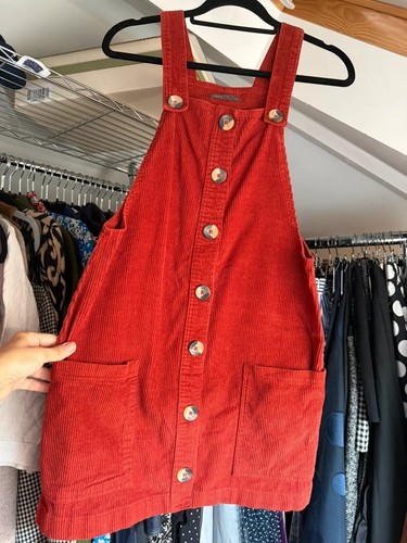 Red corduroy button front - corduroy, button-front