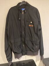 Adidas Safety Jacket Men Medium Black Utility Military Cargo Trefoil Y2K Vintage