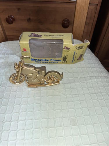 Vintage brass motorbike gas - brass,