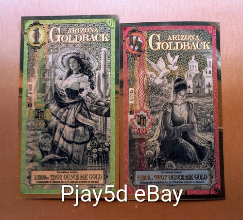 Arizona goldbacks 2 - goldbacks, 1/2