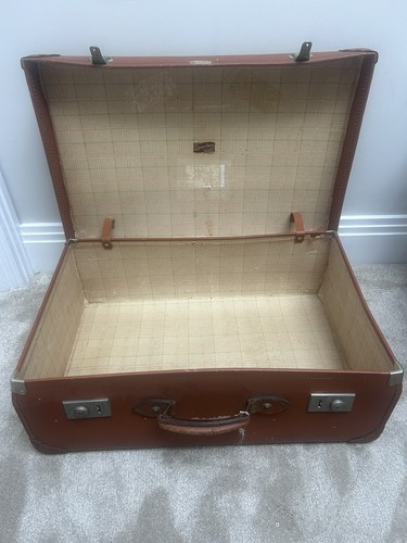 Vintage spartan suitcase tan - vintage,