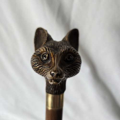 Vintage fox head walking - walking, stick