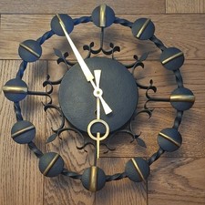 Large WALL CLOCK, WROUGHT IRON