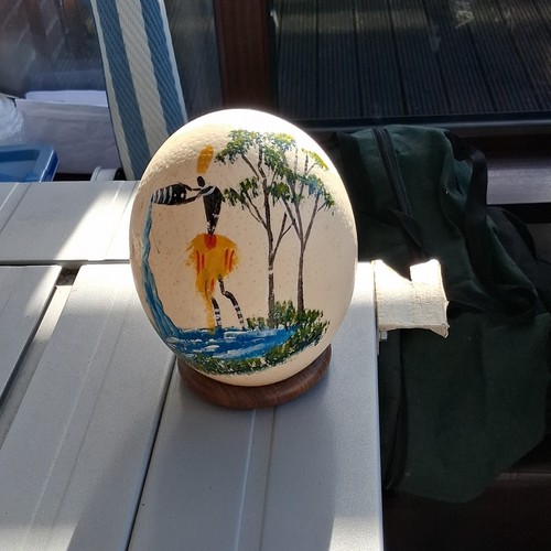 Hand painted eggshell - hand,