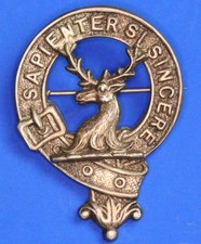 Vintage Scottish Clan Brooch /Bonnet Badge - Davidson  [33458]