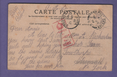 Ww1 army post office - post,