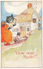 1929 LILIAN GOVEY  The Mouseykins  How Very Rude   Humour H Milford  Postcard