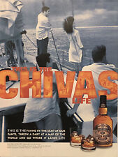 2003 Chivas Regal Scotch PRINT AD Sailing Boat - Enjoy The Chivas Life VTG 2000s