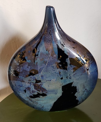 Vtg handblown azurene - handblown, glass