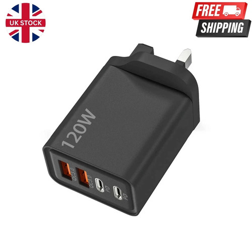 Port phone charger plug uk - 4-port,