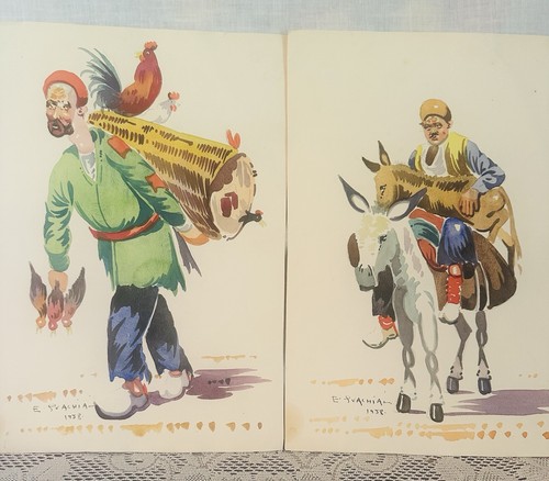 Lot original watercolor - lot, of