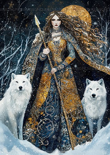 Skadi norse goddess white - norse,