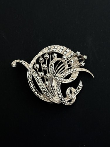 Vintage silver marcasite - vintage, &