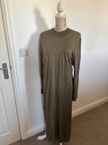 Zara khaki knit dress - , keyhole