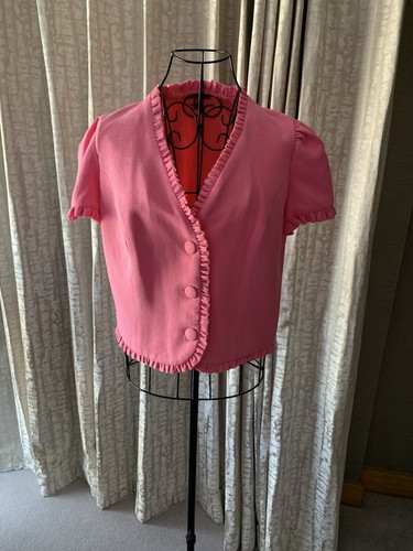 Ladies pink short - pink, sleeved