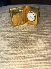 Miniature Brass Mantel Clock