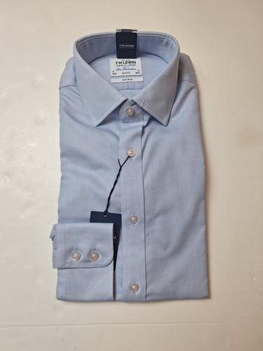 Lewin shirt blue twill - t.m.,