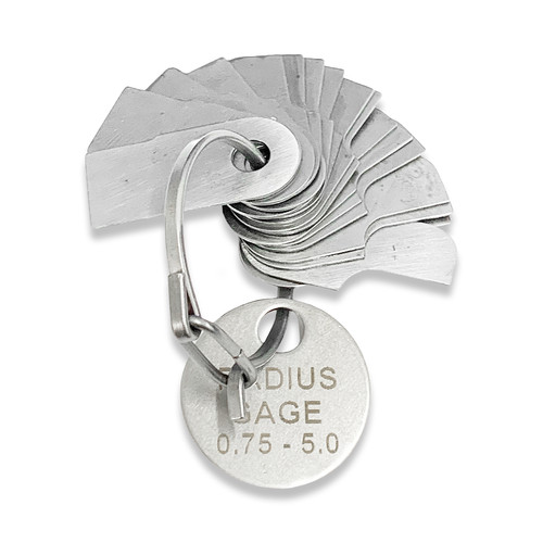 Metric radius gauge set - metric, 0.75-5