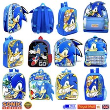 Sonic The Hedgehog Backpack Kids Sega School Book Travel Bag Rucksacks Gym Bag