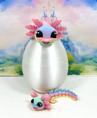 2pcs printed mini - 2pcs, axolotl