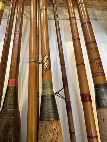 Vintage split cane rods - split,