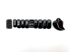 WHITBY JET SET OF MATCHING BEADS - 1920'S TO 1930'S - ART DECO STYLE - EXCELLENT