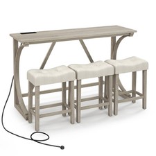 COSTWAY 4-Piece Bar Table Set