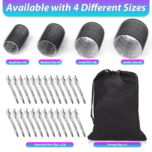 Hair curlers set with - hair,