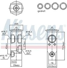 Air conditioning expansion valve R 134a 999386 NISSENS for JAGUAR XK II Coupe