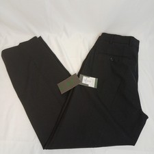 BNWT Magee Suit Trousers Black Wool Nice Plain Front Size 32W 31L RRP: £125