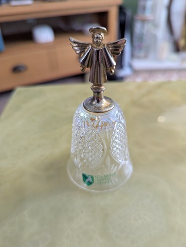 Vintage crystal bell angel - bell,