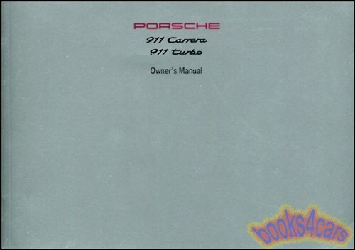 911 owners manual - owners, porsche