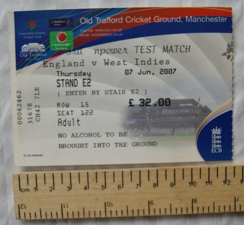 2007 ticket england west - england,