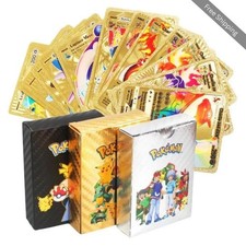 55PCS Pokemon Card Foil GOLD