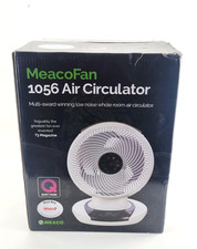 Meaco Fan 1056 Air Circulator White Low Energy With Remote Control Portable