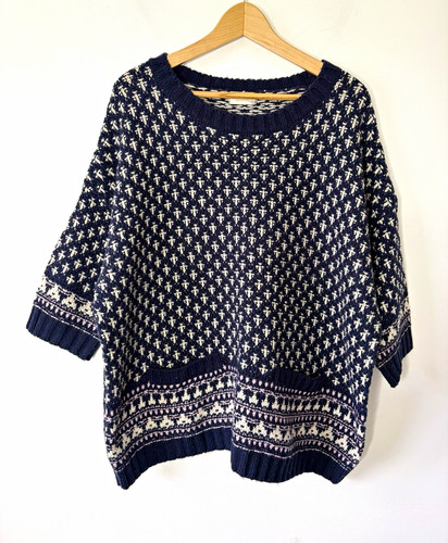 Indigo navy nordic folk - indigo, m&s