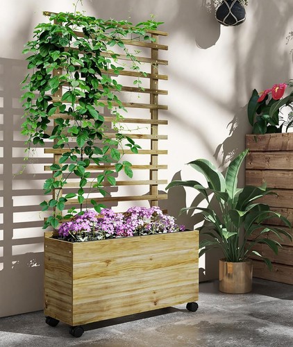 Trellis planter box - trellis, wooden