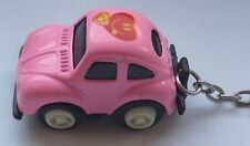 Vintage old Retro Keyring Key RING Pink hearts Volkswagen Beetle VW car vehicle 