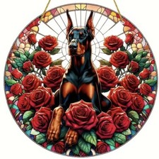 DOBERMANN LARGE Dog Suncatcher