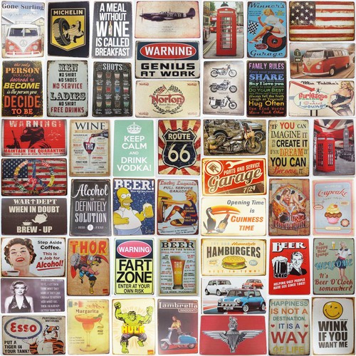 Tin metal sign plaque pub - sign,