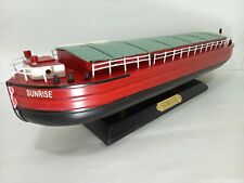 'SUNRISE' Narrowboat Barge Canal Boat Decorative Wooden Model.L-28cm. #A