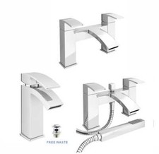 Waterfall Bathroom Taps Chrome