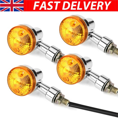 Chrome motorcycle turn - 4x,